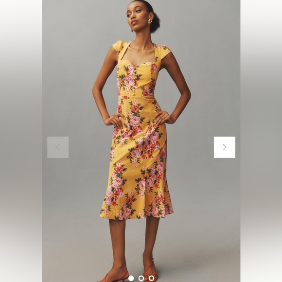 Anthropologie NWT THE CECILY FIT & FLARE SWEETHEART DRESS BY MAEVE size L - Picture 3 of 15